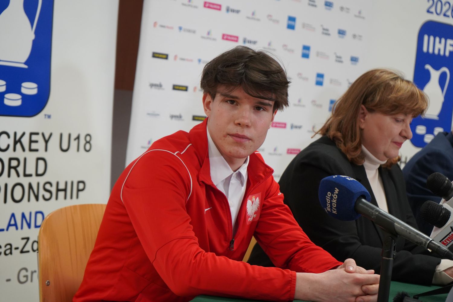 konferencja prasowa przed MS U18 D1