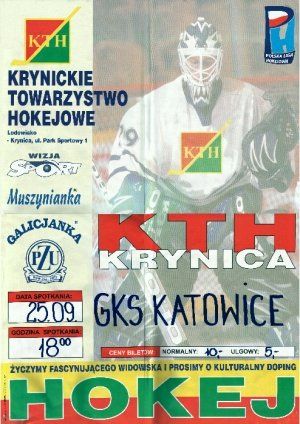 plakat spotka ligowych - sezon 2001/02